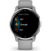 Garmin Venu 2 Plus Silver Stainless Steel Bezel with Powder Gray Case and Silicone Band
