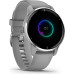 Garmin Venu 2 Plus Silver Stainless Steel Bezel with Powder Gray Case and Silicone Band