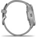Garmin Venu 2 Plus Silver Stainless Steel Bezel with Powder Gray Case and Silicone Band