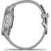 Garmin Venu 2 Plus Silver Stainless Steel Bezel with Powder Gray Case and Silicone Band