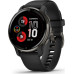 Garmin Venu 2 Plus Slate Stainless Steel Bezel with Black Case and Silicone Band
