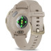 Garmin Venu 3S Soft Gold Stainless Steel Bezel with French Gray Case and Silicone Band