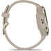 Garmin Venu 3S Soft Gold Stainless Steel Bezel with French Gray Case and Silicone Band