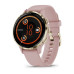 Garmin Venu 3S Soft Gold Stainless Steel Bezel with Dust Rose Case and Silicone Band