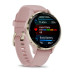 Garmin Venu 3S Soft Gold Stainless Steel Bezel with Dust Rose Case and Silicone Band