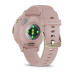 Garmin Venu 3S Soft Gold Stainless Steel Bezel with Dust Rose Case and Silicone Band