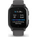 Garmin Venu Sq 2 Slate Aluminum Bezel with Shadow Gray Case and Silicone Band