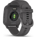 Garmin Venu Sq 2 Slate Aluminum Bezel with Shadow Gray Case and Silicone Band