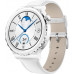 Huawei Watch GT 3 Pro 43mm Silver Bazel White Ceramic Case With White Leather Strap