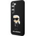 Karl Lagerfeld Liquid Silicone Ikonik NFT Zadní Kryt pro Samsung Galaxy S23+ Black