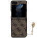 Guess 4G Charms Zadní Kryt pro Samsung Galaxy Z Flip5 Brown