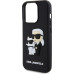 Karl Lagerfeld 3D Rubber Karl and Choupette Zadní Kryt pro iPhone 15 Pro Black