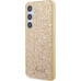 Guess PC/TPU Glitter Flakes Metal Logo Zadní Kryt pro Samsung Galaxy S24+ Gold