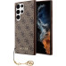 Guess 4G Charms Zadní Kryt pro Samsung Galaxy S24 Ultra Brown