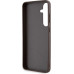 Guess PU Leather 4G Triangle Metal Logo Zadní Kryt pro Samsung Galaxy S24+ White