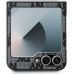 DKNY PU Leather Checkered Pattern and Stripe Zadní Kryt pro Samsung Galaxy Z Flip6 Black