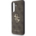 Guess PU 4G Metal Logo Zadní Kryt pro Samsung Galaxy A56 5G Brown