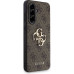 Guess PU 4G Metal Logo Zadní Kryt pro Samsung Galaxy A56 5G Brown