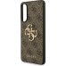 Guess PU 4G Metal Logo Zadní Kryt pro Samsung Galaxy S25 Edge Brown