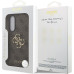 Guess PU 4G Metal Logo Zadní Kryt pro Samsung Galaxy S25 Edge Brown