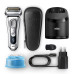 Braun Series 9 9390cc pánský elektrický holicí strojek + nabíjecí a čistící stanice a kožené cestovní pouzdro