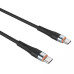 Nillkin Flowspeed Liquid Silicone Datový Kabel USB-C/USB-C 1,2m 60W Black