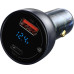Baseus CCKX-C0G Particular Nabíječka do Auta Digital Display 2xUSB 65W Gray