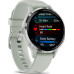 Garmin Venu 3S Silver Stainless Steel Bezel with Sage Gray Case and Silicone Band
