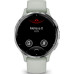 Garmin Venu 3S Silver Stainless Steel Bezel with Sage Gray Case and Silicone Band