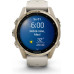 Garmin fenix 8 43mm AMOLED Sapphire Soft Gold with Fog Gray/Dark Sandstone Silicone Band