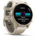 Garmin fenix 8 43mm AMOLED Sapphire Soft Gold with Fog Gray/Dark Sandstone Silicone Band