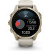 Garmin fenix 8 43mm AMOLED Sapphire Soft Gold with Fog Gray/Dark Sandstone Silicone Band
