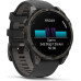 Garmin fenix 8 47mm AMOLED Sapphire Carbon Gray DLC Titanium with Black/Pebble Gray Silicone Band