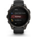 Garmin fenix 8 47mm AMOLED Sapphire Carbon Gray DLC Titanium with Black/Pebble Gray Silicone Band