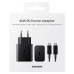 Samsung Super Fast Charging 45W USB-C Cestovní nabíječka Black + USB-C Datový Kabel