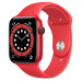 Apple Watch Series 6 se 44mm pouzdrem (PRODUCT)RED a červeným sportovním řemínkem
