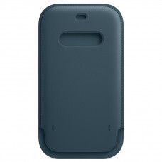 Kožený návlek s MagSafe na iPhone 12 Pro Max baltsky modrý
