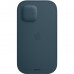 Kožený návlek s MagSafe na iPhone 12 Pro Max baltsky modrý
