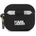 Karl Lagerfeld Choupette Head Silikonové Pouzdro pro Airpods 3 Black