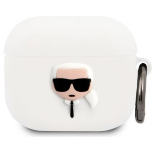 Karl Lagerfeld Karl Head Silikonové Pouzdro pro Airpods 3 White