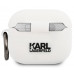 Karl Lagerfeld Choupette Head Silikonové Pouzdro pro Airpods 3 White