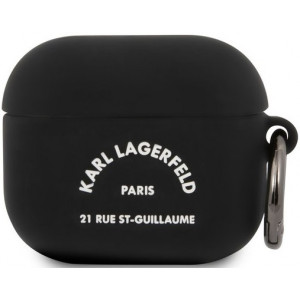 Karl Lagerfeld Rue St Guillaume Silikonové Pouzdro pro Airpods 3 Black