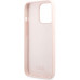 Karl Lagerfeld and Choupette Liquid Silicone Pouzdro pro iPhone 13 Pro Pink