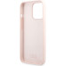 Karl Lagerfeld and Choupette Liquid Silicone Pouzdro pro iPhone 13 Pro Max Pink