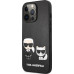 Karl Lagerfeld and Choupette PU Leather Pouzdro pro iPhone 13 Pro Black
