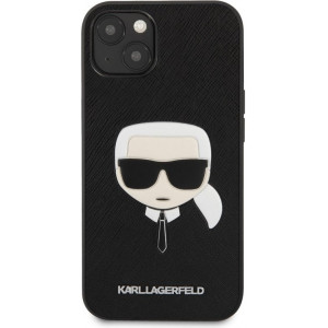 Karl Lagerfeld PU Saffiano Karl Head Kryt pro iPhone 13 Black