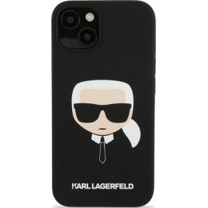 Karl Lagerfeld Liquid Silicone Karl Head pouzdro pro iPhone 13 Black