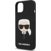 Karl Lagerfeld Liquid Silicone Karl Head pouzdro pro iPhone 13 Black