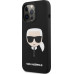 Karl Lagerfeld Liquid Silicone Karl Head Kryt pro iPhone 13 Pro Black