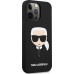 Karl Lagerfeld Liquid Silicone Karl Head Kryt pro iPhone 13 Pro Max Black